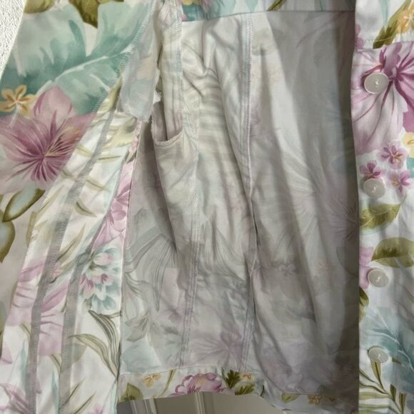 Alfred Dunner Sz 10 Floral Button Jacket Tropical Coastal Spring Summer - Picture 8 of 16